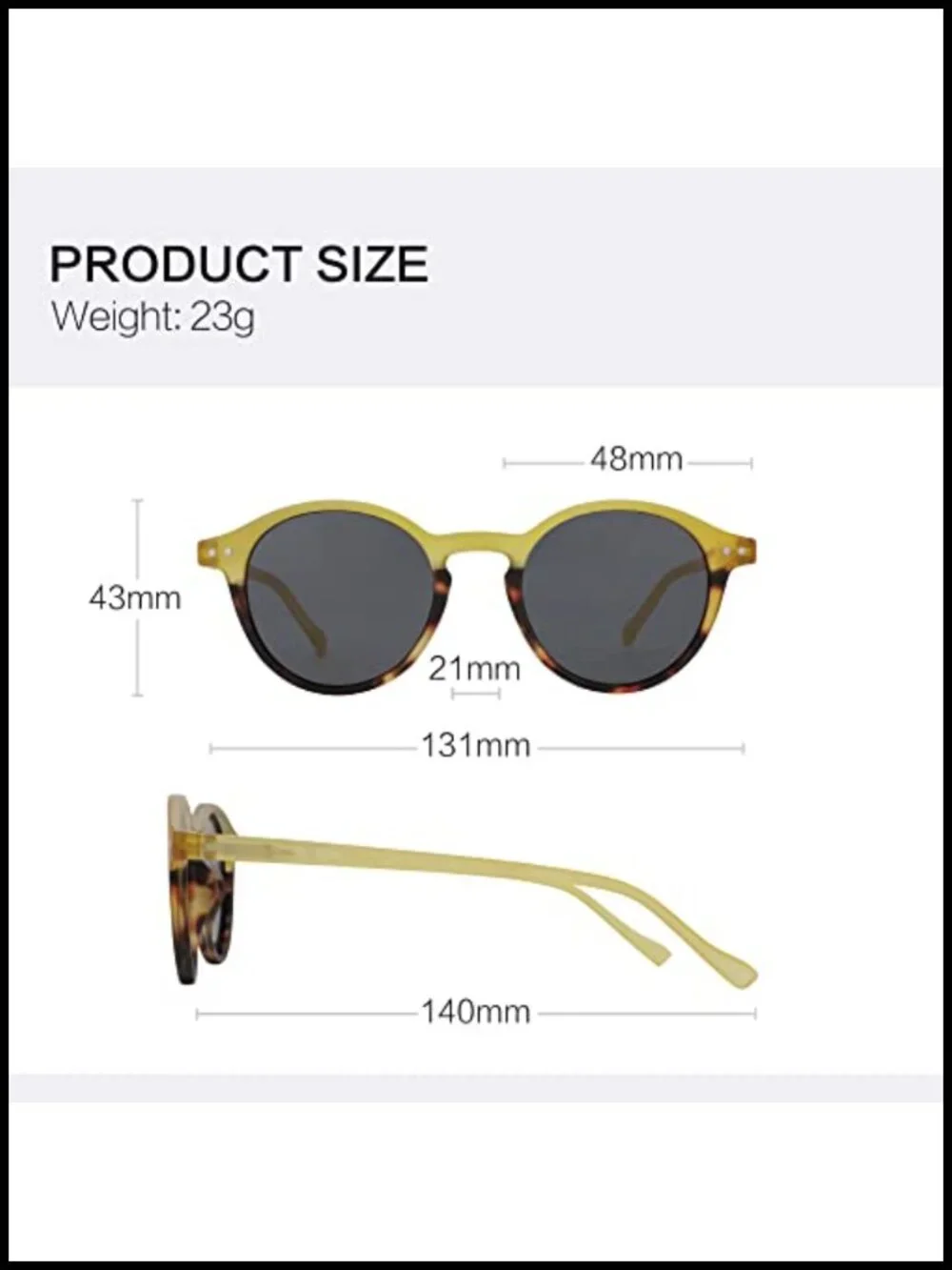Polarized Round Sunglasses for Men Women Retro Classic TAC Lens